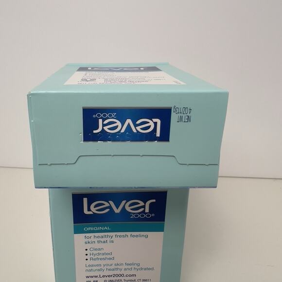 Lot 2 Vintage Lever 2000 Original Bar Soap Box Boxed Made In USA 4 Oz Bar - Picture 3 of 3